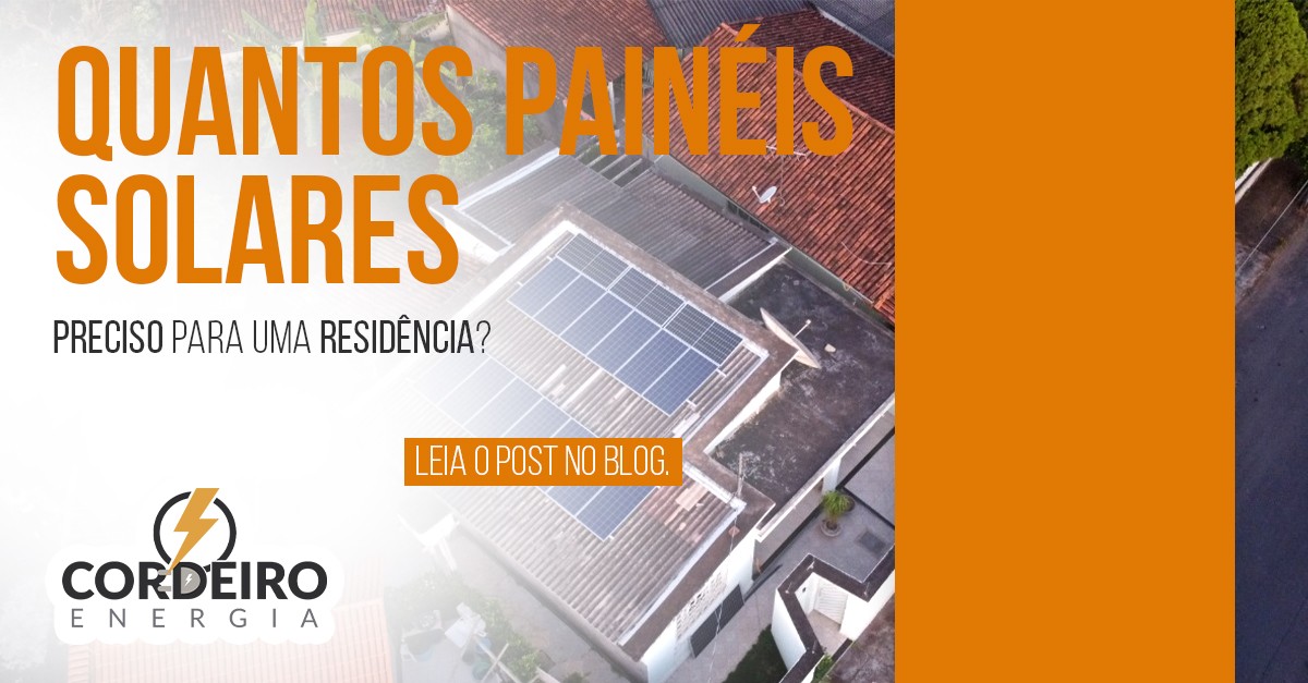 Banner Quantos Painéis Solares Cordeiro Energia